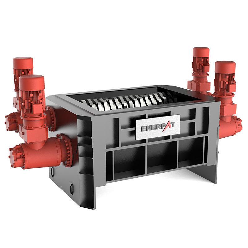 High-Throughput Four Shaft Shredders