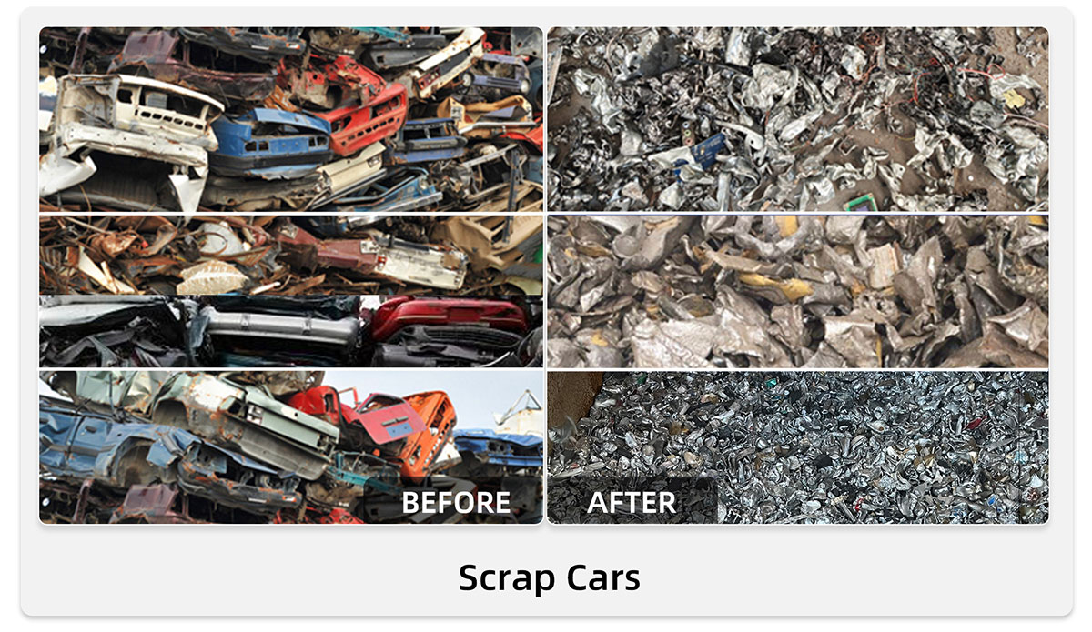 scrap car shredding test